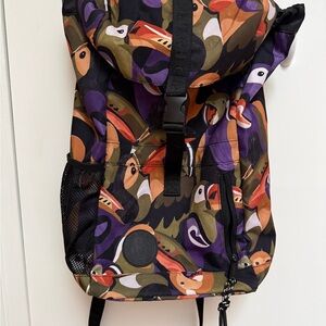 Farm Rio Tropical Toucan Print Backpack Multicolor Travel Daypack